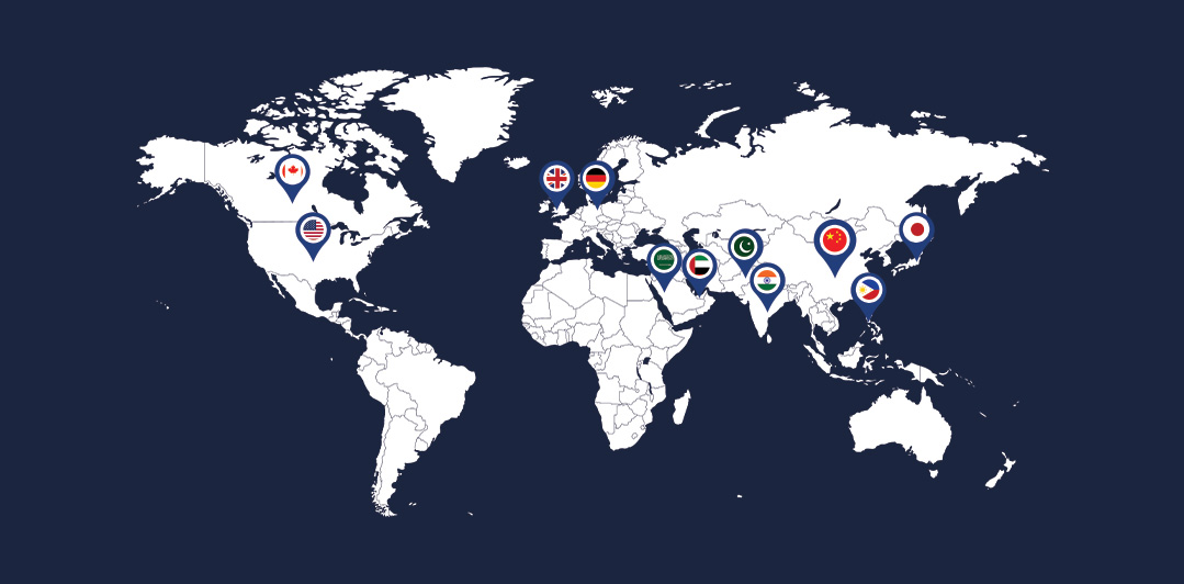 Global operations map